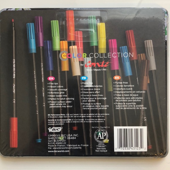 Bic Office Bic Color Collection Conte 2 Fine Tip Felt Pens Poshmark